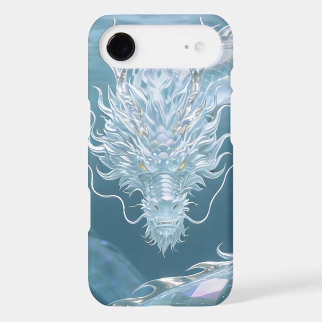 Iridescent Water Dragon Art Fantasy Dragon Design  iPhone Case (Back)