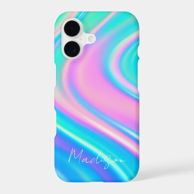Iridescent Wave Flow Iphone Case (Back)