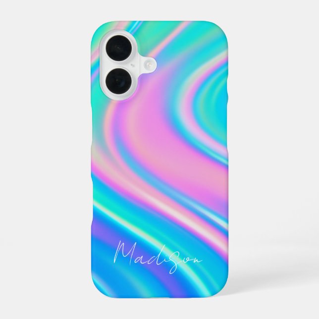 Iridescent Wave Flow Iphone Case (Back)