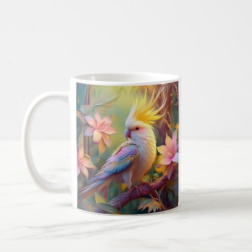 Iridescent Wing Cockatiel Fantasy Bird Coffee Mug