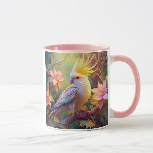 Iridescent Wing Cockatiel Fantasy Bird Mug