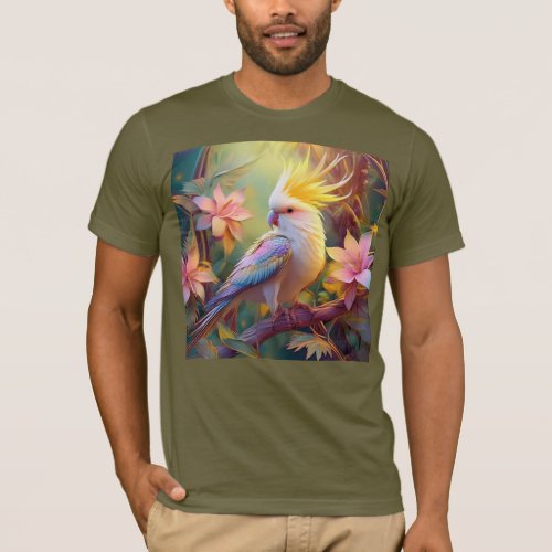 Iridescent Wing Cockatiel Fantasy Bird T_Shirt