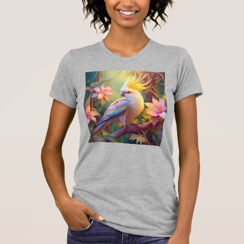 Iridescent Wing Cockatiel Fantasy Bird T_Shirt