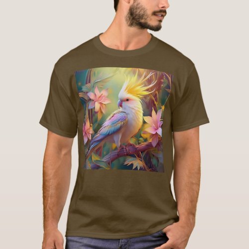 Iridescent Wing Cockatiel Fantasy Bird T_Shirt