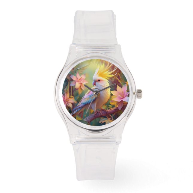 Iridescent Wing Cockatiel Fantasy Bird Watch (Front)