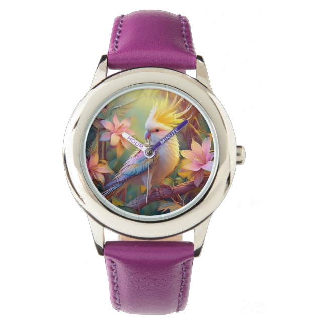 Iridescent Wing Cockatiel Fantasy Bird Watch (Front)