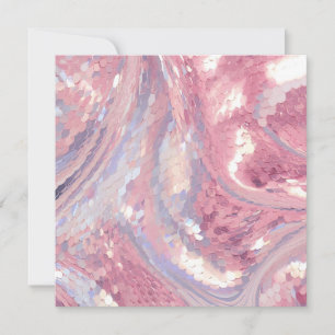 Iridesecent Pink and Purple Sequin Invitation