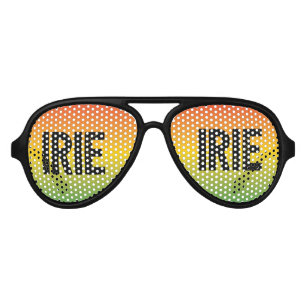 IRIE Jamaica Rasta Reggae Chill Out Sunset Aviator Sunglasses