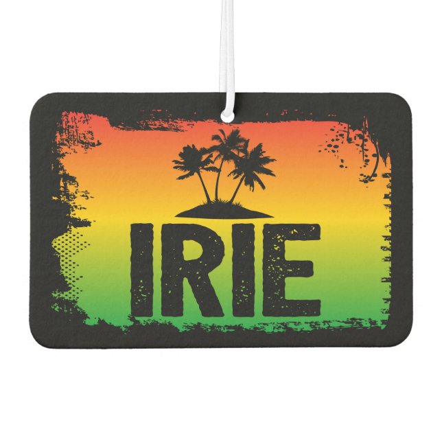 IRIE Jamaican Palm Trees Monogram Air Freshener (Front)