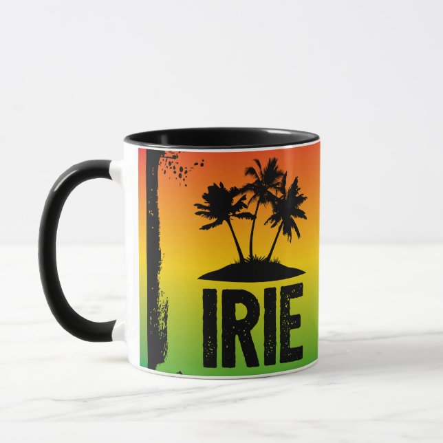 IRIE Jamaican Rastafarian Flag Colors Caribbean Mug (Left)