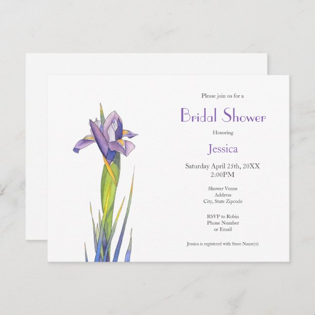 Iris 2 invitation (Front/Back)