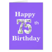 Iris 75th Birthday Card (Front)