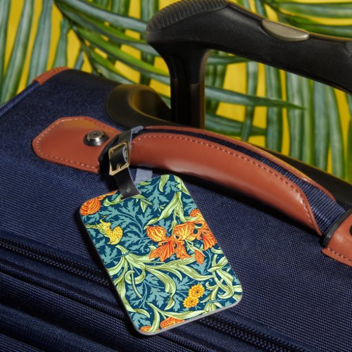 Iris a William Morris pattern Luggage Tag