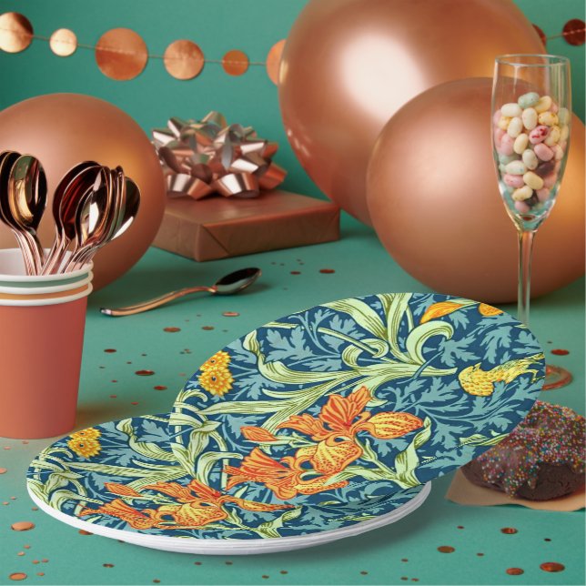 Iris, a William Morris pattern, Paper Plates (Multi)