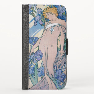 Iris, Alphonse Mucha iPhone X Wallet Case