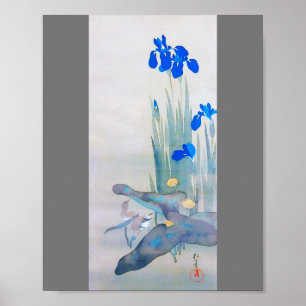 Iris and Bird, Watanabe Seitei Poster