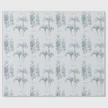 Iris and Delphinium Garden Wrapping Paper