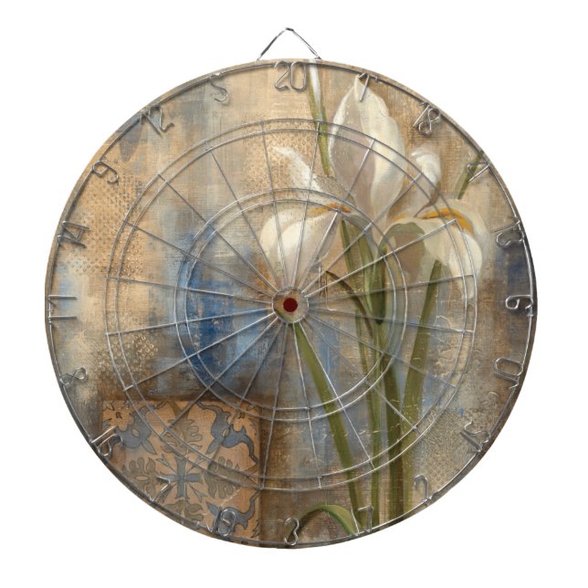 Iris and Tile Dart Board (Front)