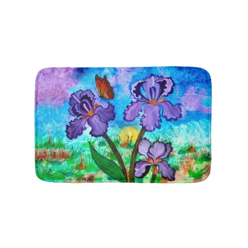 Iris at Sunrise Bathmat