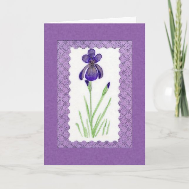 Iris Birthday Card (Large Print) (Front)