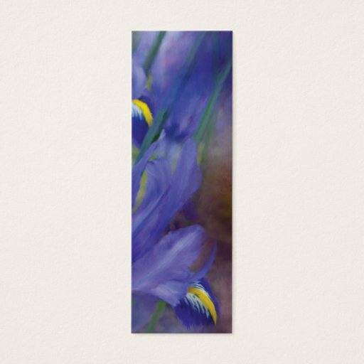 Customizable Iris Bouquet Art Bookmark Business Card Templates