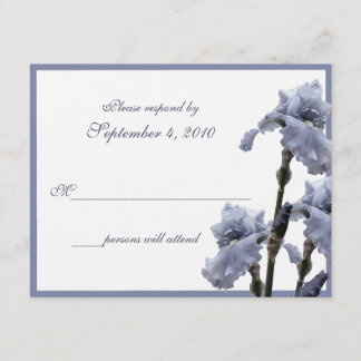 Iris Bouquet/ Blue RSVP Card