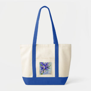 Iris Bouquet Flower Painting Tote Bag