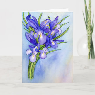 "Iris Bouquet" Painting Greeting Card