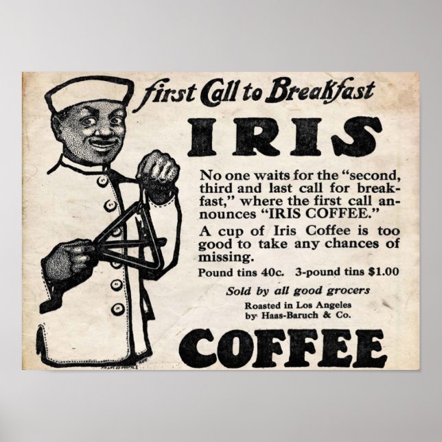 Iris Brand Vintage Coffee Print (Front)
