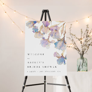 Iris Bridal Shower Welcome Sign