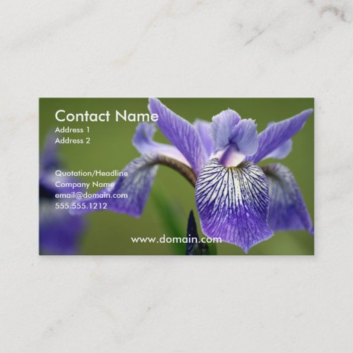 Customizable Iris Business Card