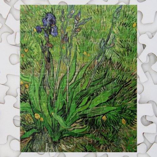 Iris by Vincent van Gogh Vintage Garden Flowers Jigsaw Puzzle