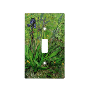 Iris by Vincent van Gogh, Vintage Garden Flowers Light Switch Cover