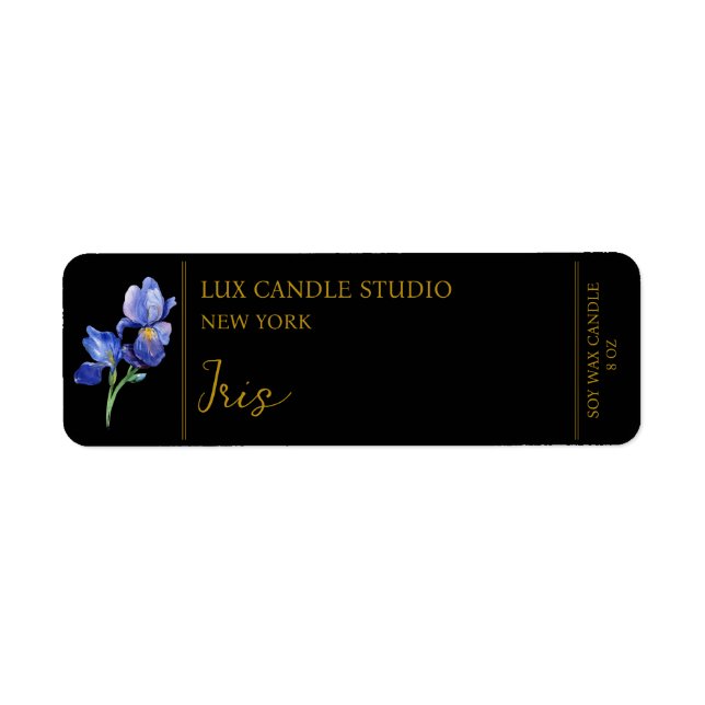 Iris Candle Label (Front)