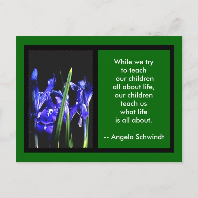 Iris Card 2 FramesThe MUSEUM Zazzle Gifts Green (Front)