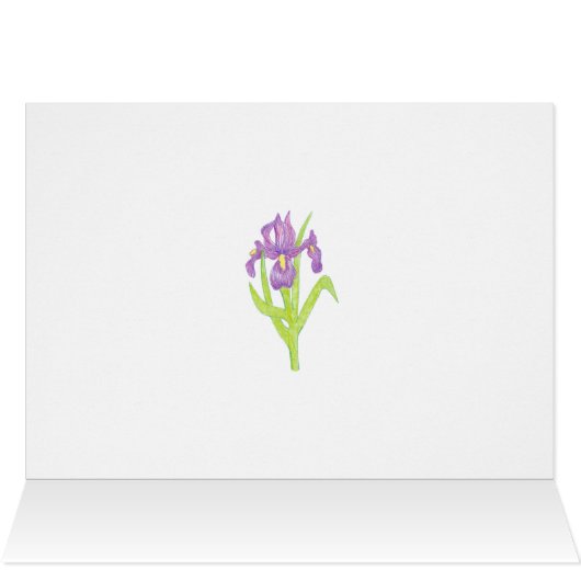 Iris Card, Blank Inside (Inside Horizontal (Top))
