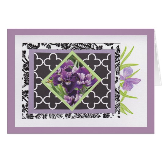 Iris Card, Blank Inside Cards (Front Horizontal)
