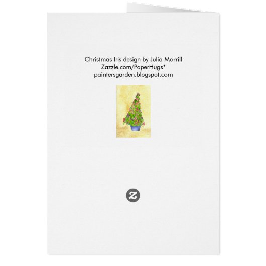 Iris Christmas Tree Card (Back)