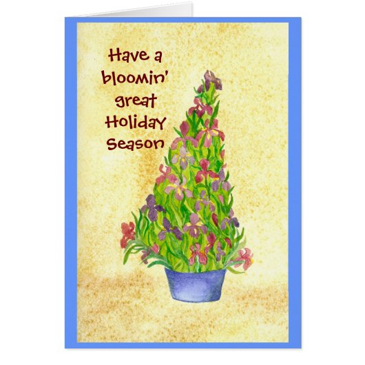 Iris Christmas Tree Card (Front)