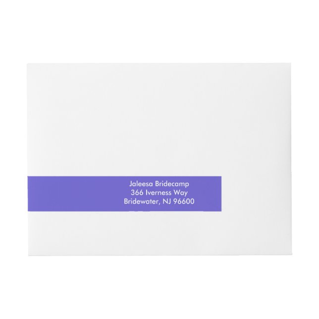 Iris Contemporary One Color Wrap Around Address Label (Front)