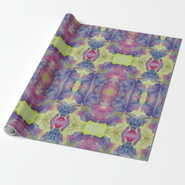 Iris Cracked Up Wrapping Paper (Unrolled)