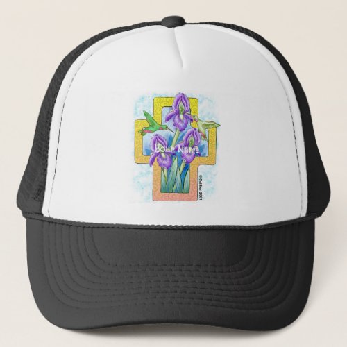 Iris Cross Trucker Hat