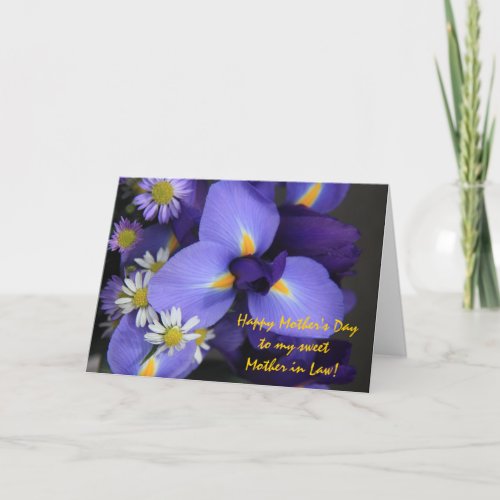 Iris  Daisy Mothers Day Card for Mother_in_Law