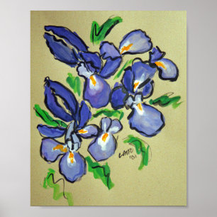 Iris Dance Abstract Painting Art Poster Print