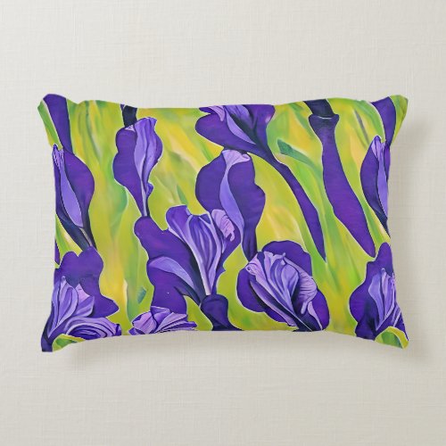 Iris Dreamscape Floral Pillow