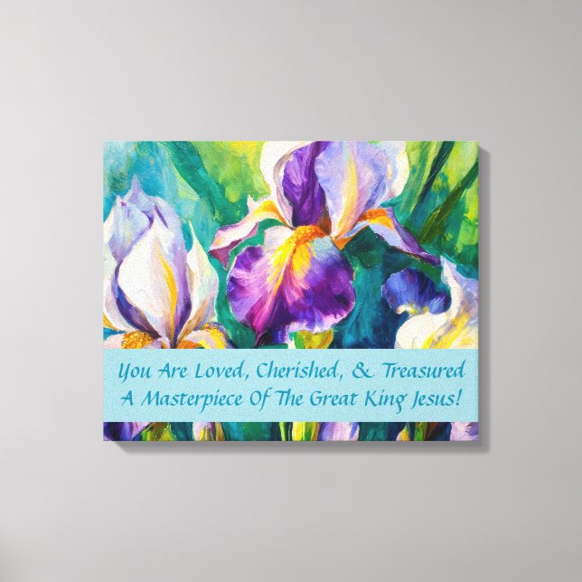 Iris Elegance Stretched Canvas Print (Front)