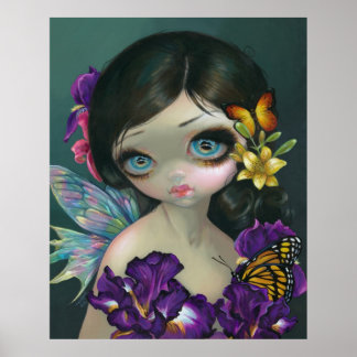 Iris Enchantment ART PRINT flower fairy spring
