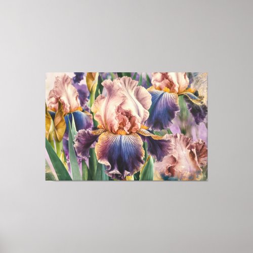  IRIS Fantasy Floral TV2 Stretched Canvas Print