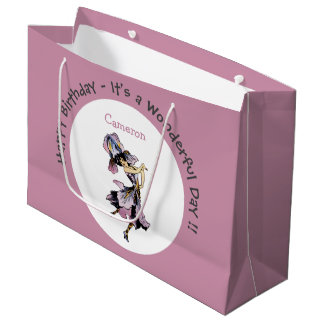 Iris - Fleur-de-Lis Whimsical Flower Party Supply Large Gift Bag