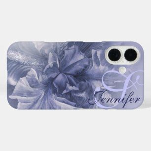 Iris floral blue art 25th case